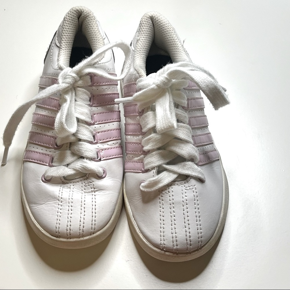 K Swiss pink and white sneakers size 12